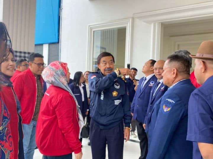 Gubernur NasDem IGK Manila menerima kunjungan UMNO. Foto: Metrotvnews/Vania Liu.